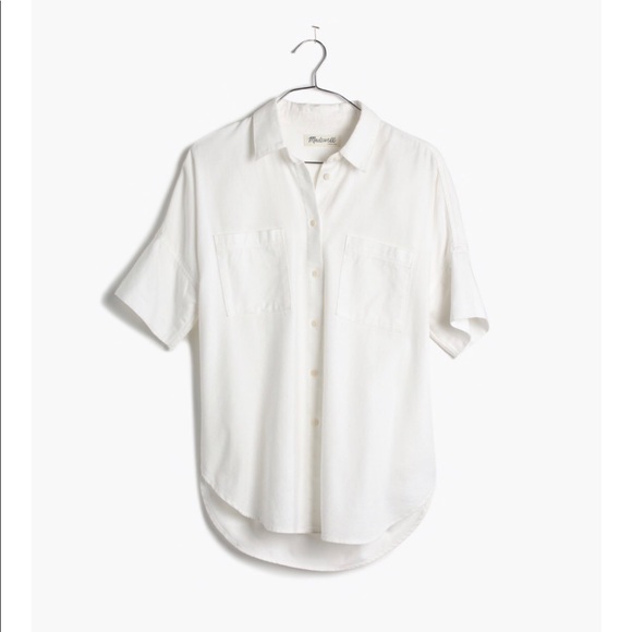 Madewell Tops - Madewell White Cotton Courier Shirt